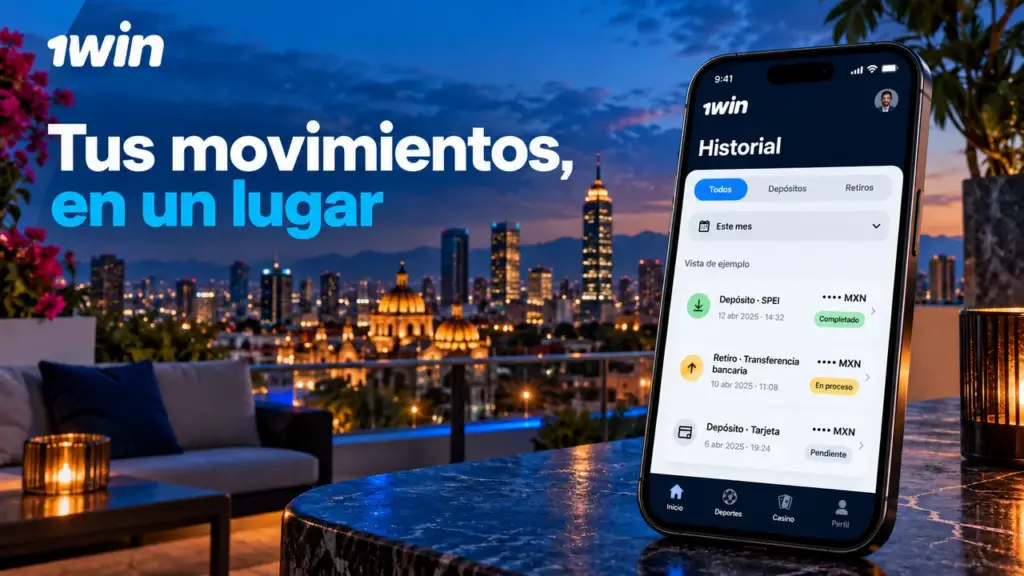 Ilustración de pagos de 1win para México